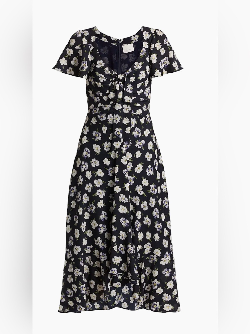 NWT Cinq a Sept Poppies Isha Dress in Navy Floral Size 2 - Picture 2 of 12